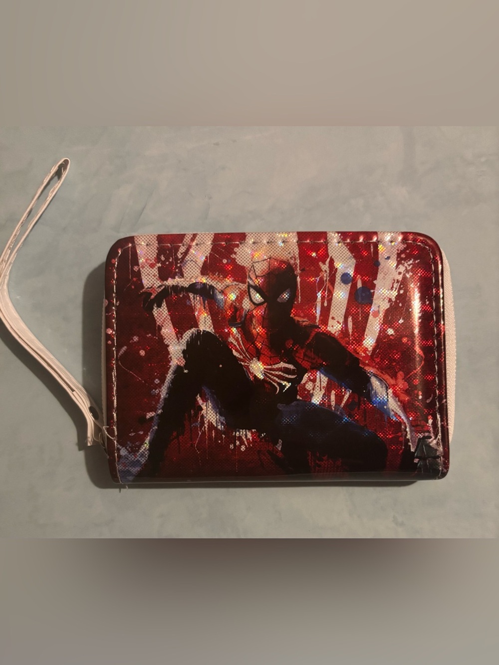 Short wallet Spiderman Red and Black Kids Zip Wallet